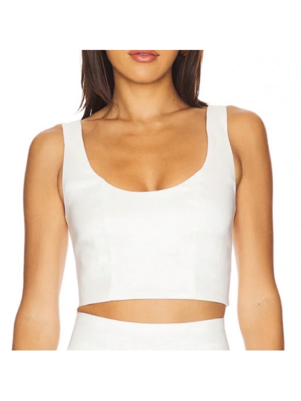 Show Me Your Mumu Viviana White Crop Top
